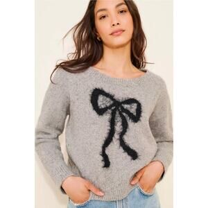 Maeve Bow Icon Shimmer Sweater